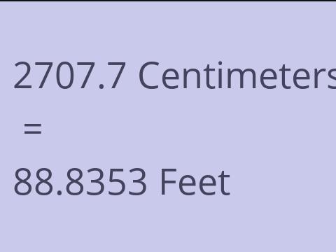 2707.7 CM TO FEET
