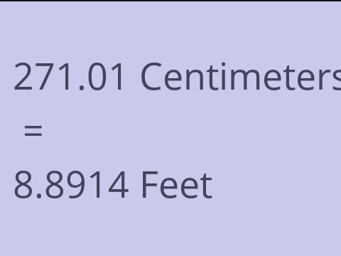 271.01 CM TO FEET