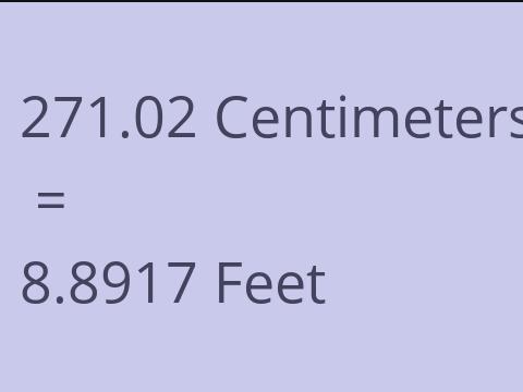 271.02 CM TO FEET