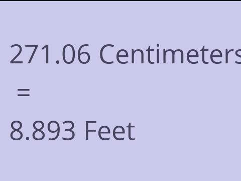 271.06 CM TO FEET