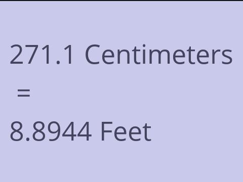 271.1 CM TO FEET