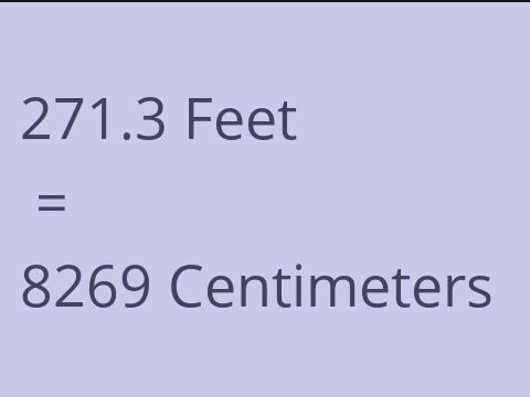 271.3 FEET TO CM