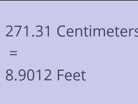 271.31 CM TO FEET