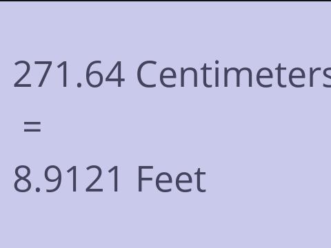 271.64 CM TO FEET