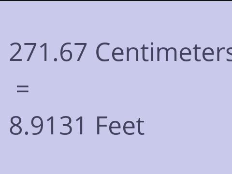 271.67 CM TO FEET