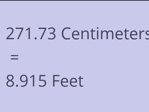 271.73 CM TO FEET