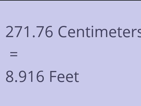 271.76 CM TO FEET