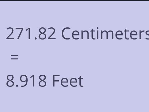 271.82 CM TO FEET