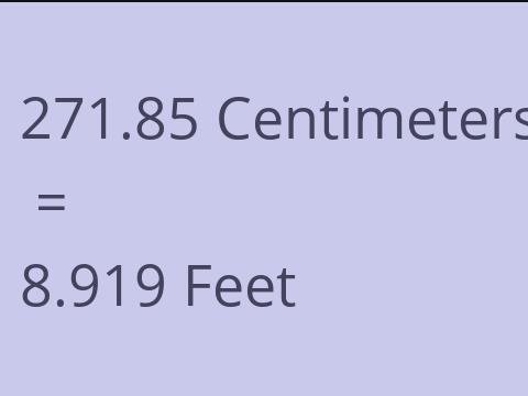 271.85 CM TO FEET