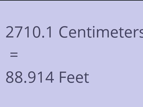 2710.1 CM TO FEET