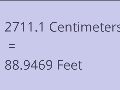 2711.1 CM TO FEET