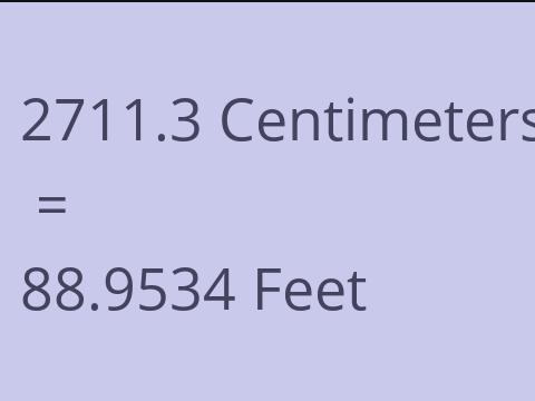 2711.3 CM TO FEET