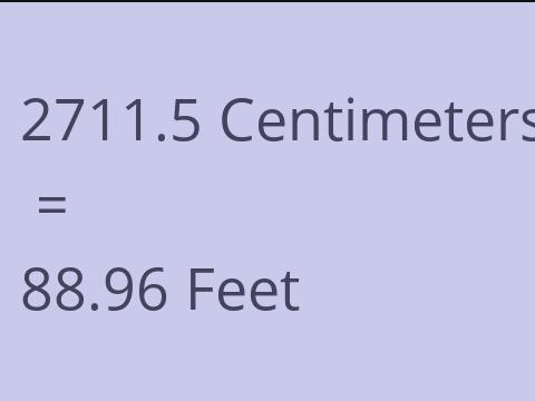 2711.5 CM TO FEET