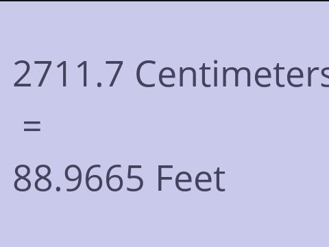 2711.7 CM TO FEET