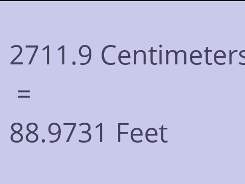 2711.9 CM TO FEET