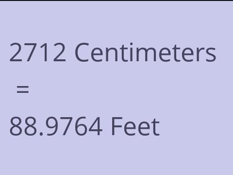 2712 CM TO FEET