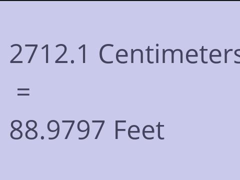 2712.1 CM TO FEET