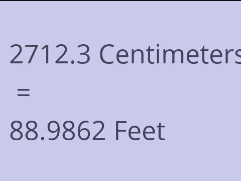 2712.3 CM TO FEET
