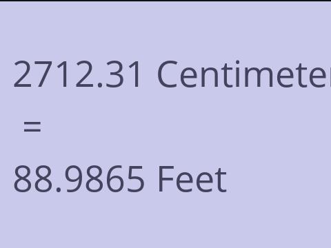 2712.31 CM TO FEET