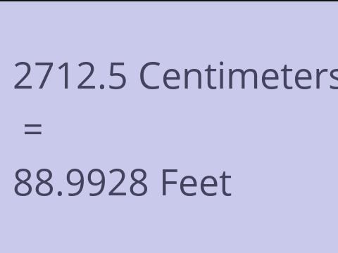 2712.5 CM TO FEET