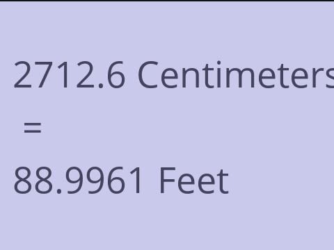 2712.6 CM TO FEET