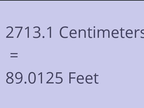 2713.1 CM TO FEET