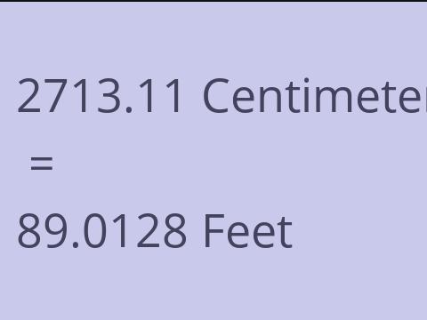 2713.11 CM TO FEET