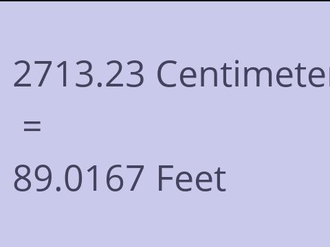 2713.23 CM TO FEET