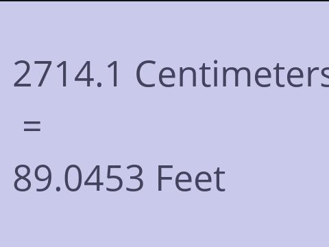 2714.1 CM TO FEET