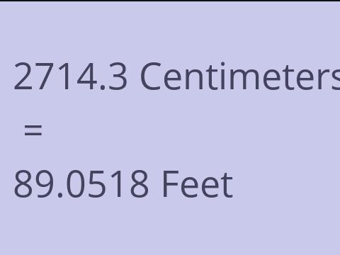 2714.3 CM TO FEET