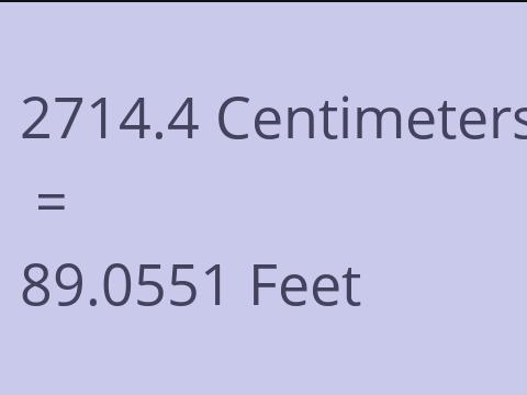 2714.4 CM TO FEET