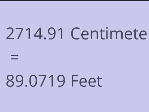 2714.91 CM TO FEET