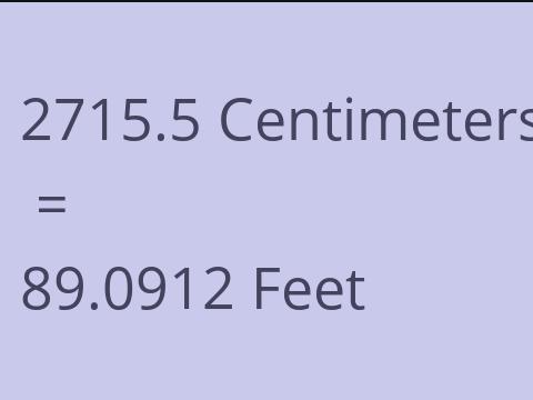 2715.5 CM TO FEET