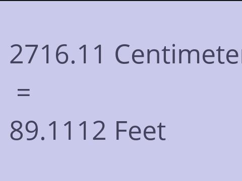 2716.11 CM TO FEET