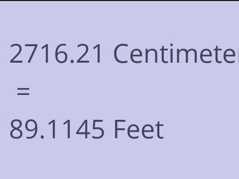 2716.21 CM TO FEET