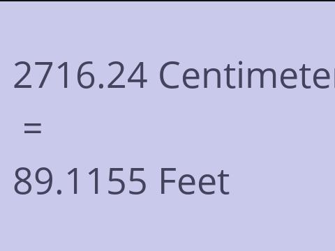 2716.24 CM TO FEET