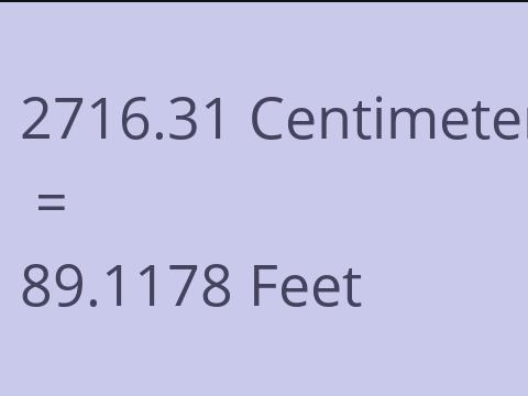 2716.31 CM TO FEET