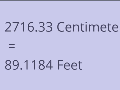 2716.33 CM TO FEET