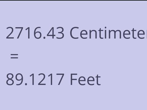 2716.43 CM TO FEET