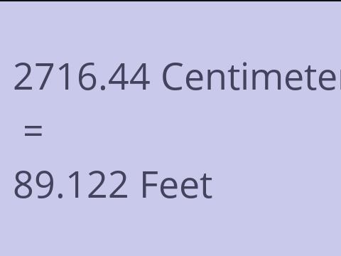 2716.44 CM TO FEET