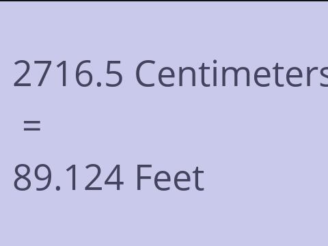 2716.5 CM TO FEET