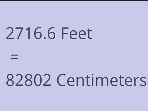 2716.6 FEET TO CM