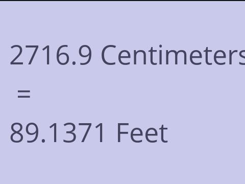 2716.9 CM TO FEET