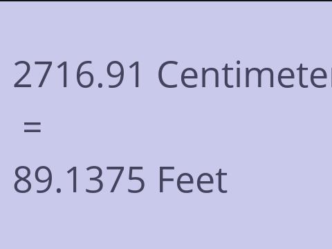 2716.91 CM TO FEET