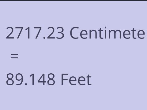 2717.23 CM TO FEET