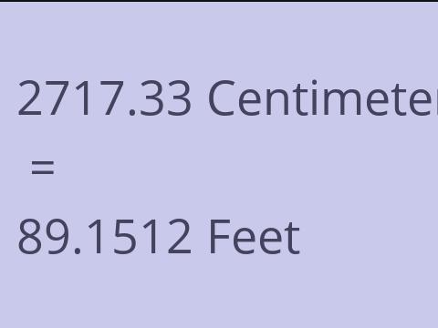 2717.33 CM TO FEET