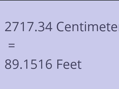 2717.34 CM TO FEET