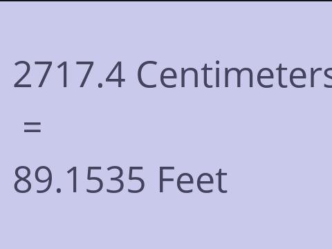 2717.4 CM TO FEET