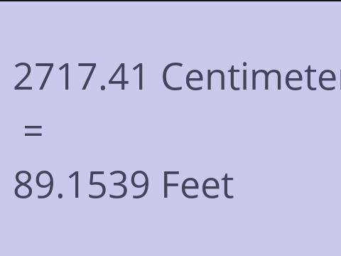 2717.41 CM TO FEET