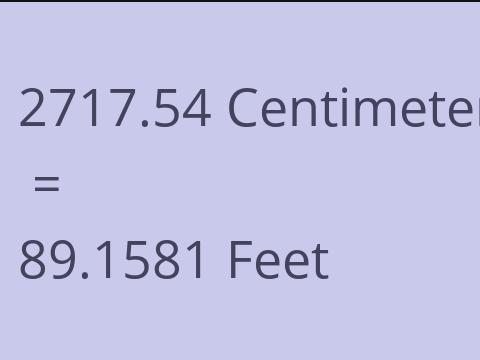 2717.54 CM TO FEET